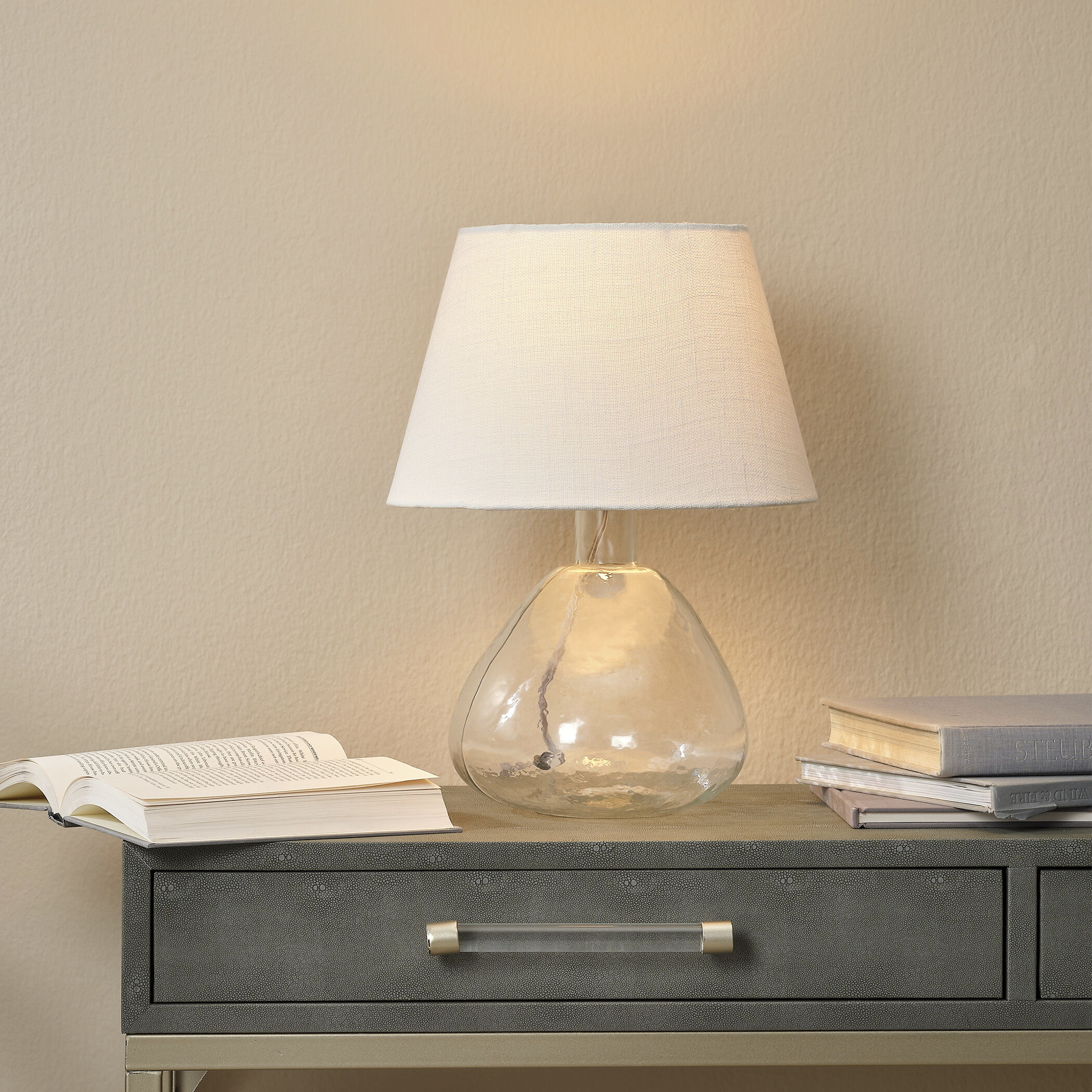 Demi 17 inch Clear Table Lamp Portable Light