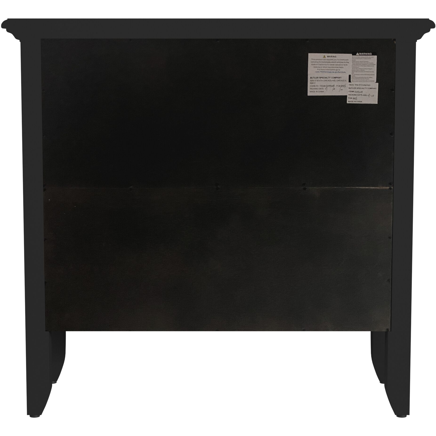 Newport 32"W 2 Shelf Bookcase in Black
