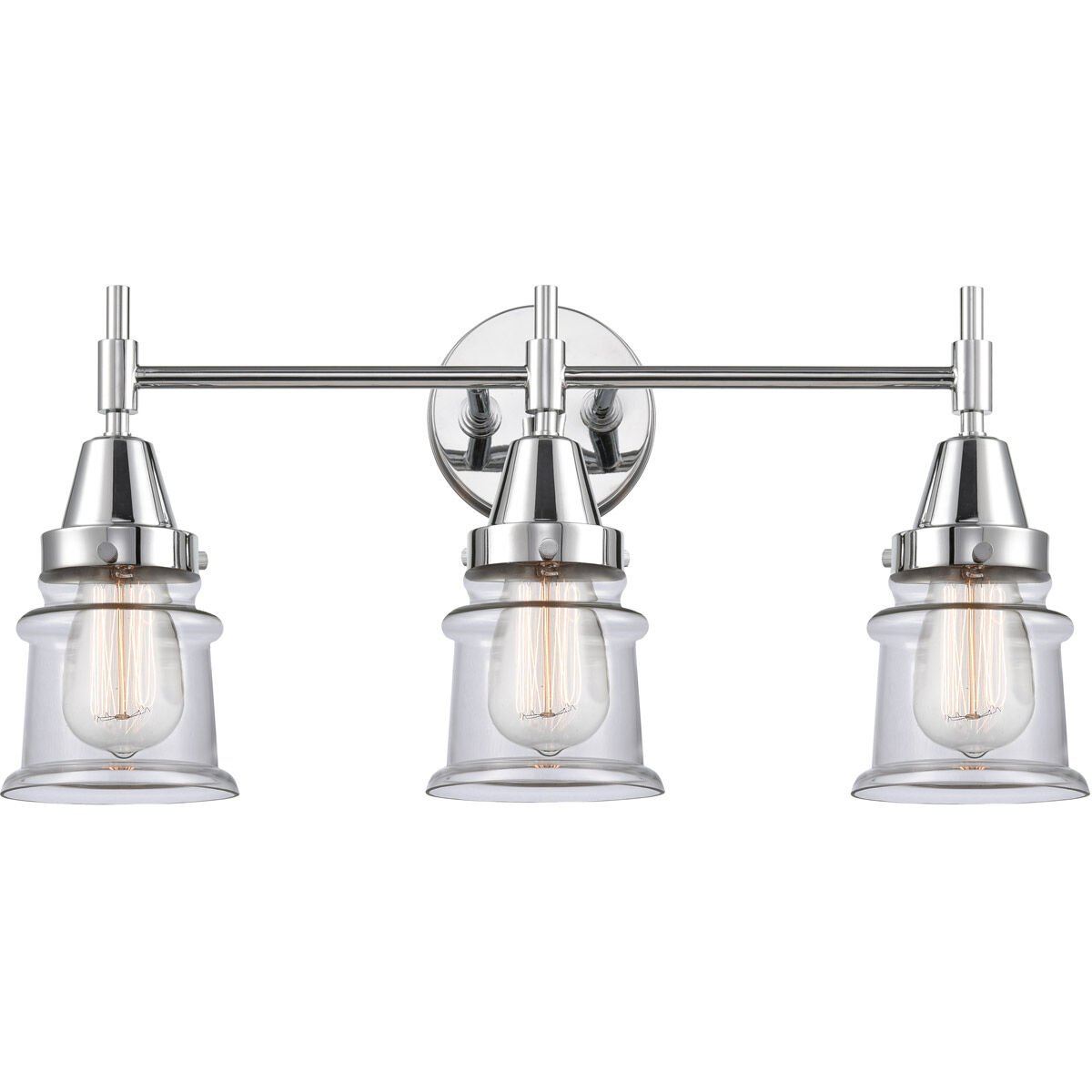 Caden 3 Light 23 inch Polished Chrome Bath Vanity Light Wall Light in Clear Glass