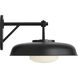 Richard June Liora 1 Light 10.63 inch Textured Black Outdoor Wall Light in LED