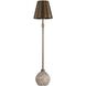 Jaycee 33.75 inch 60 watt Brushed Brass and Travertine Buffet Lamp Portable Light