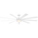 Wynd XL 72 inch Matte White Downrod Ceiling Fan in 2700K