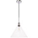 Hugh 1 Light 13.75 inch Chrome Pendant Ceiling Light