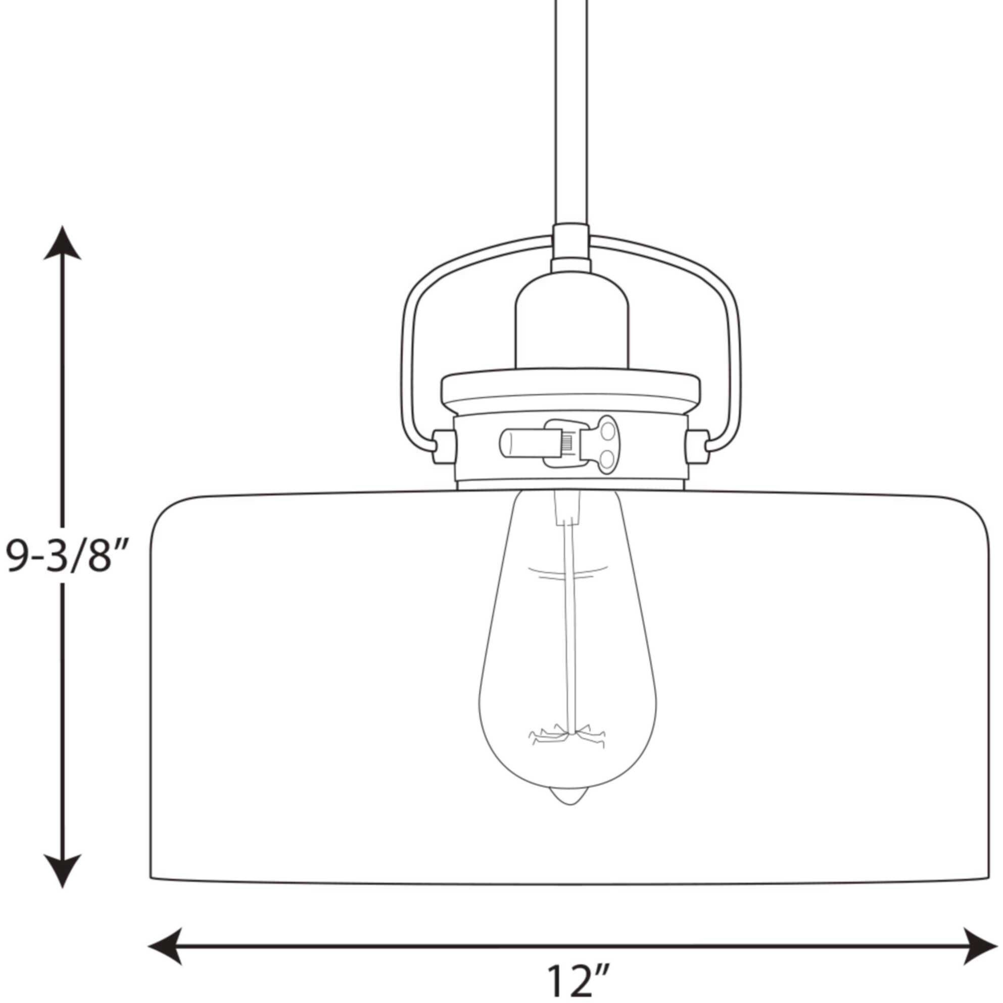 Calhoun 1 Light Brushed Nickel Pendant Ceiling Light