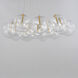 Burst LED 35.25 inch Gold Multi-Light Pendant Ceiling Light in Clear