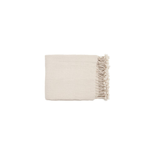 Donna 60 X 50 inch Light Beige Throw, Rectangle