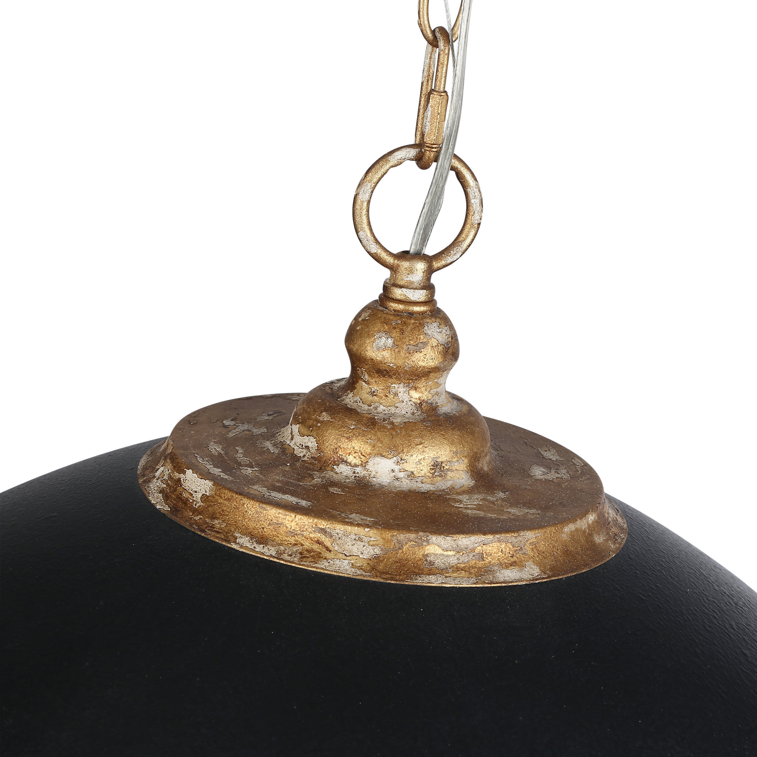 Alison Pendant Ceiling Light in Weathered Black Iron