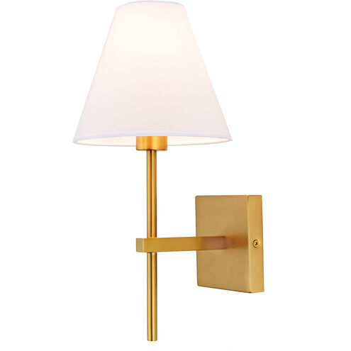 Kent 1 Light 7 inch Satin Brass Wall Sconce Wall Light