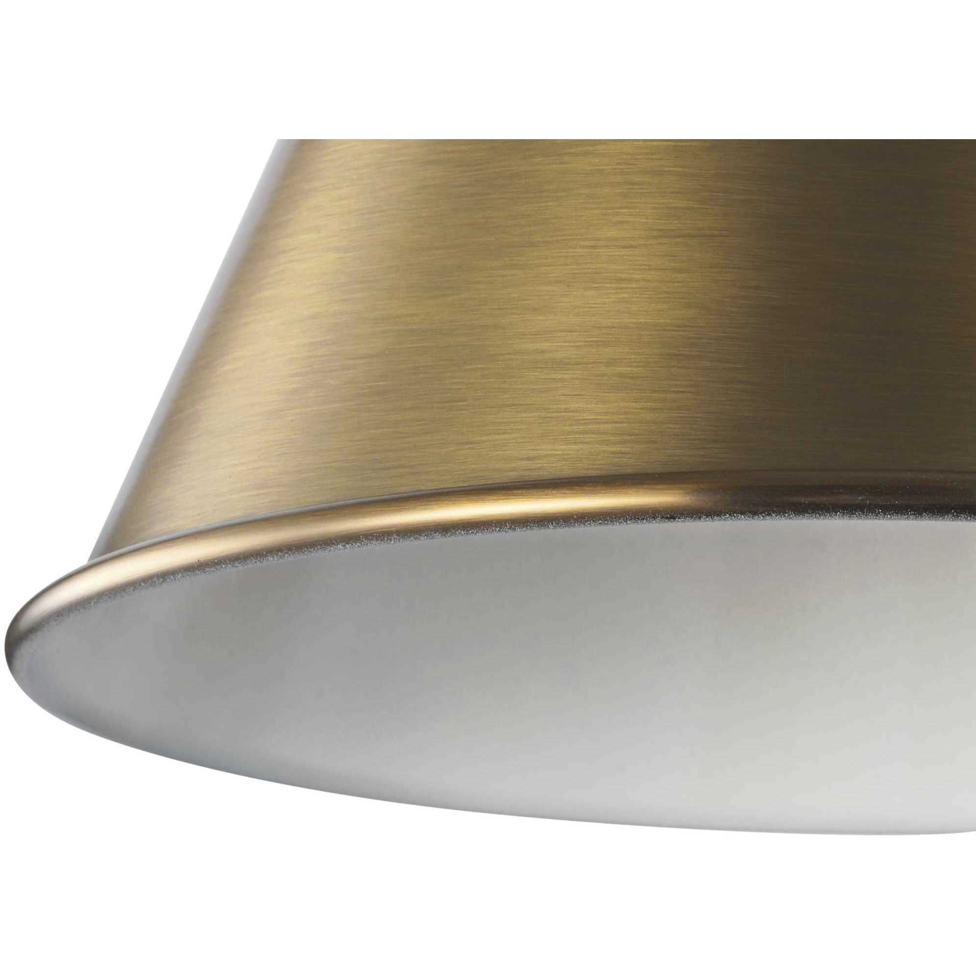 Hinton 18 inch 60.00 watt Vintage Brass Swing Arm Wall Light