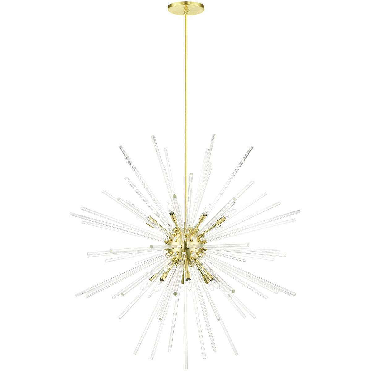 Utopia 16 Light 50 inch Satin Brass Foyer Pendant Chandelier Ceiling Light
