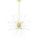 Utopia 16 Light 50 inch Satin Brass Foyer Pendant Chandelier Ceiling Light
