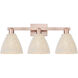 Natural Ballston Dome 3 Light 26 inch Antique Copper Bath Vanity Light Wall Light