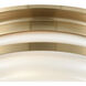 Riley 3 Light 15 inch Satin Brass Flush Mount Ceiling Light