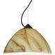 Tessa 1 Light Black Cord Pendant Ceiling Light