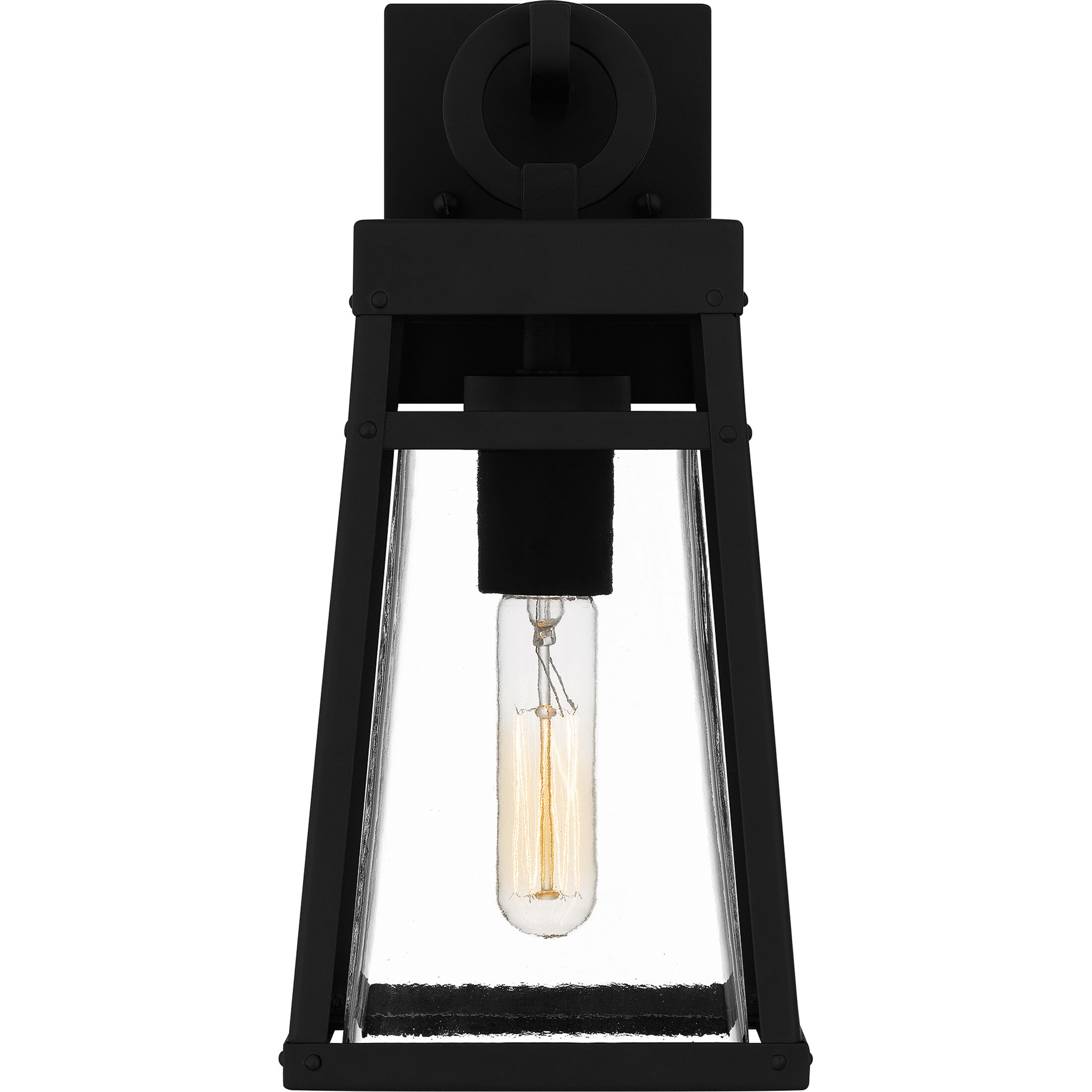 Godfrey 1 Light 14 inch Matte Black Outdoor Wall Lantern