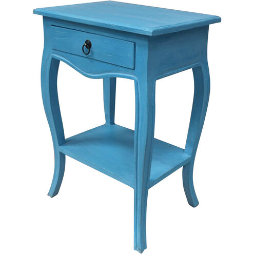 Paris 26 X 18 inch Antique Blue Side Table 