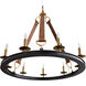 Chaney 9 Light 33 inch Bronze and Antique Brass Chandelier Ceiling Light