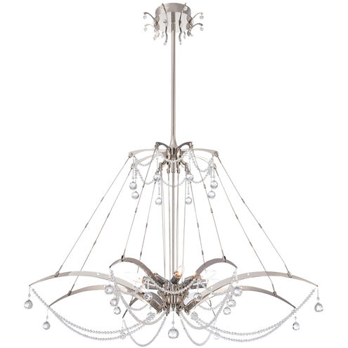 Gambari 8 Light 39 inch Satin Nickel Chandelier Ceiling Light