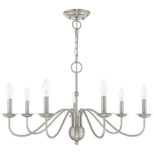 Windsor 7 Light 28 inch Brushed Nickel Chandelier Ceiling Light