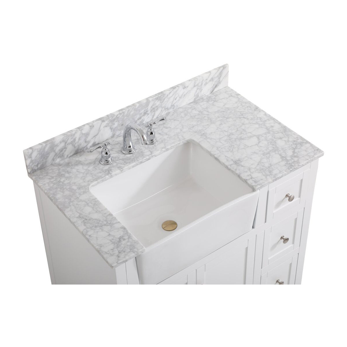 Franklin 36 X 22 X 35 inch White Bathroom Vanity Cabinet