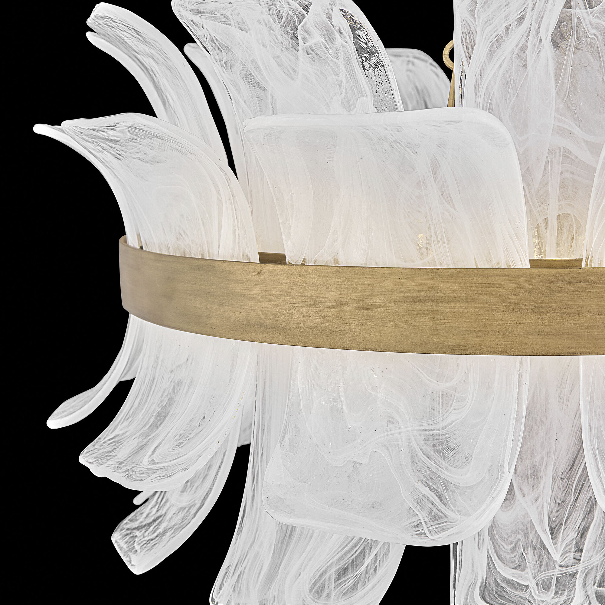 Fleur 6 Light 34 inch Burnished Gold Chandelier Ceiling Light