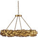 Apollo 28 Light 51 inch Contemporary Gold Leaf/Painted Gold Chandelier Ceiling Light