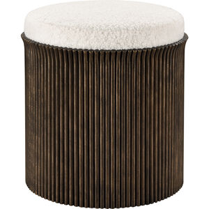 Daphne 19 inch Aged Bronze and White Accent Stool