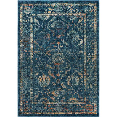 Tharunaya 36 X 24 inch Blue and Blue Area Rug, Polypropylene