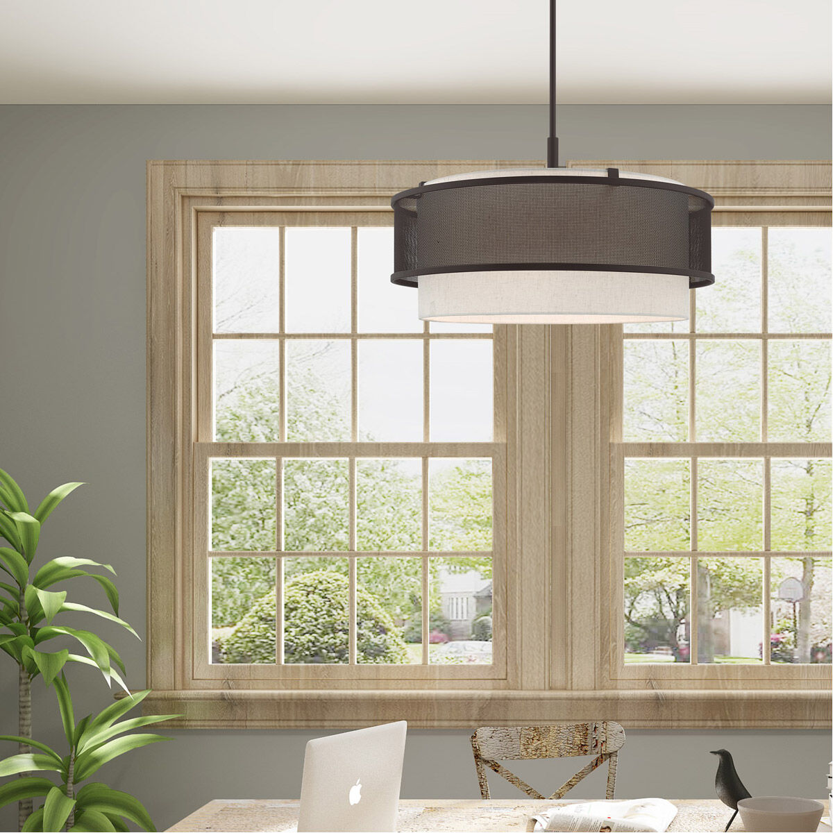 Braddock 5 Light 24 inch Bronze Pendant Chandelier Ceiling Light