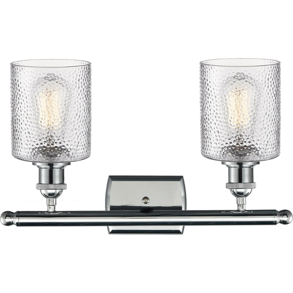 Ballston Cobbleskill 2 Light 16 inch Polished Chrome Bath Vanity Light Wall Light in Clear Glass, Ballston