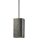 Radiance Collection LED 5.5 inch Hammered Brass and Brushed Nickel Pendant Ceiling Light, Form+Finish+Function