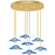 Embark 10 Light 43 inch Gold Pendant Ceiling Light
