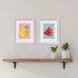 Happy Fruit Multi and Blue and Yellow and Red Framed Art