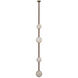 Anne-Marie Barton Dune LED 8 inch Russet Suede and Mottled Brass Belted Light Ceiling Light