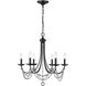 Mirabella 25 inch 60.00 watt Matte Black Chandelier Ceiling Light in No Shade