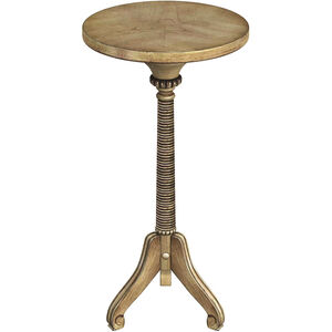 Florence Pedestal Side Table in Beige