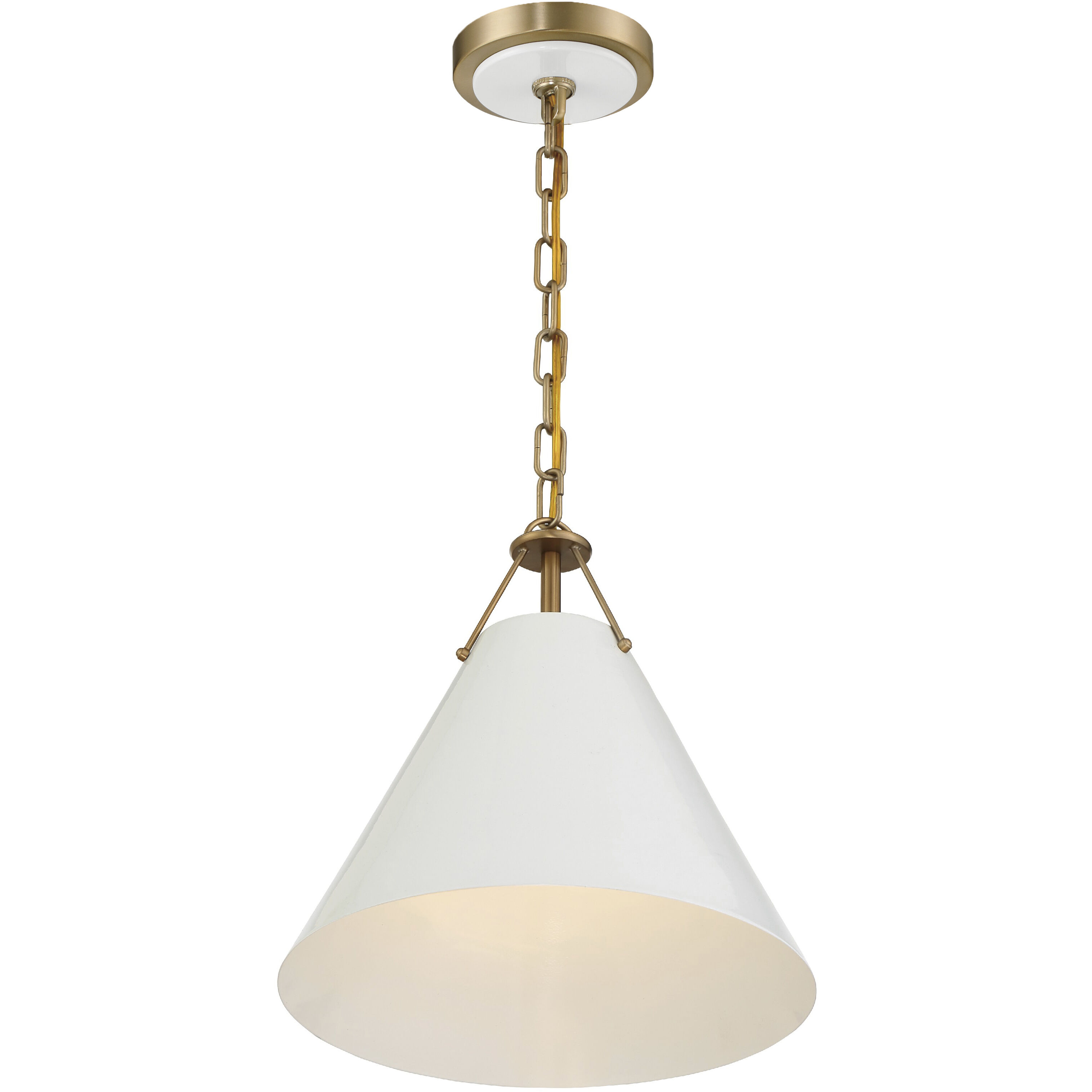 Xavier 1 Light 12 inch Vibrant Gold Mini Pendant Ceiling Light