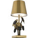 Coco & Dash Posey 12 inch 2.3 watt Brass and Black Rechargable Table Lamp Portable Light