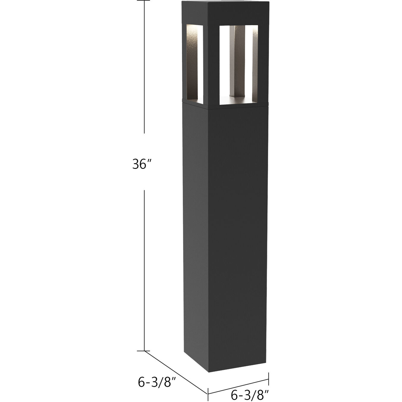 Sonoma 120-277V 24.00 watt Black Exterior Bollard
