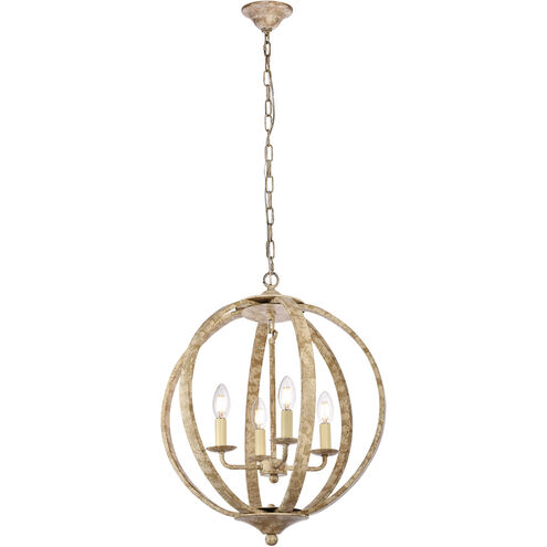 Goleta St 4 Light 18 inch Weathered Dove Pendant Ceiling Light