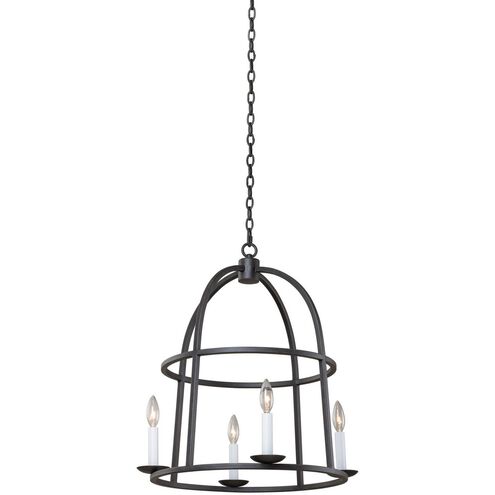 Wickenburg 4 Light 21 inch Black Iron Pendant Ceiling Light