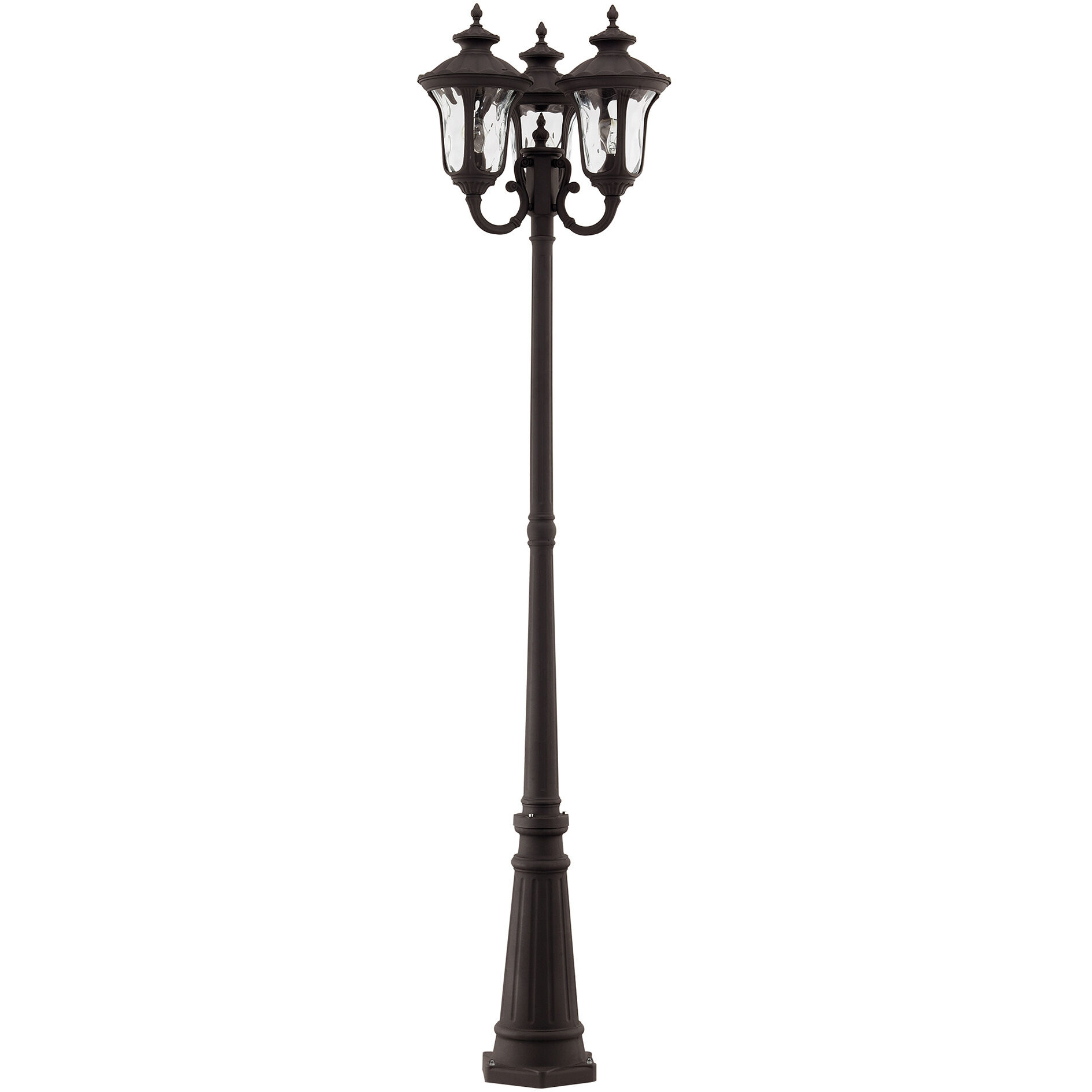 Oxford 3 Light 87 inch Bronze Outdoor 3 Head Post