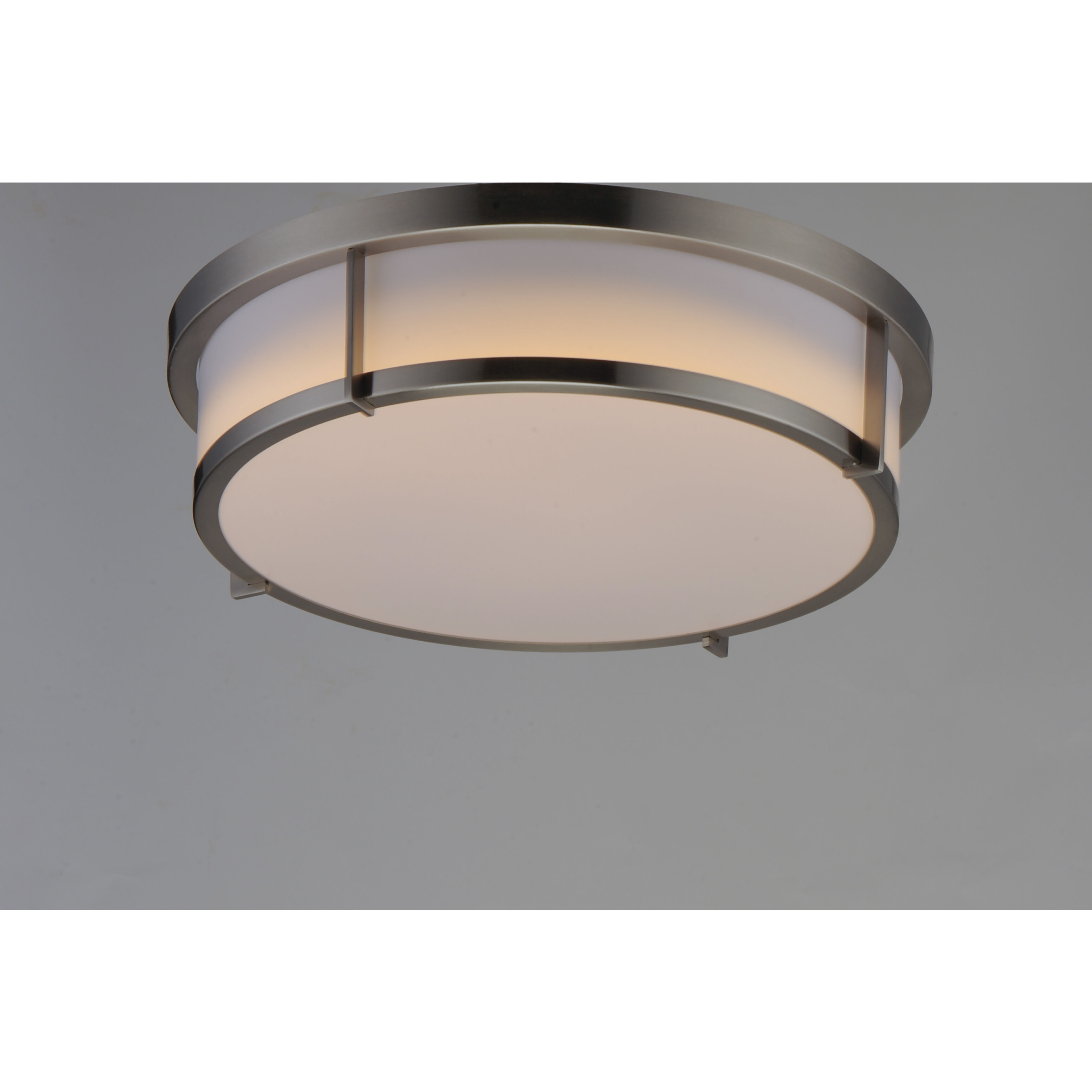 Rogue 3 Light 17 inch Satin Nickel Flush Mount Ceiling Light