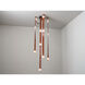 Art & Alchemy SNAPS LED 86.5 inch Modern Brass Pendant Ceiling Light in White Leather with Alabaster, Large
