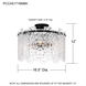 Caspian 4 Light 16.5 inch Matte Black Semi-Flush Mount Ceiling Light