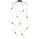 Ballet LED 21.25 inch Satin Black Chandelier Ceiling Light
