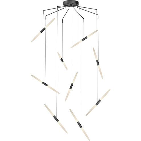 Ballet LED 21.25 inch Satin Black Chandelier Ceiling Light