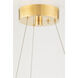Orbit LED 38 inch Aged Brass Chandelier Ceiling Light