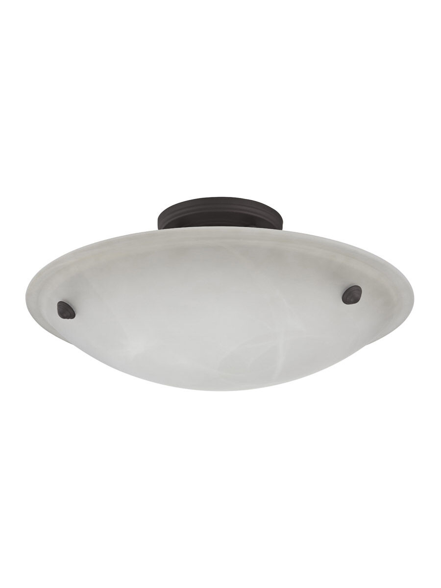 Oasis 3 Light 16 inch Bronze Semi-Flush Mount Ceiling Light