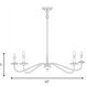 Traditional 5 Light 42 inch Natural Brass Chandelier Ceiling Light